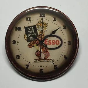Esso Put A Tiger In Your Tank Clock Advertising Pocket Mirror Vintage Style - Picture 1 of 2