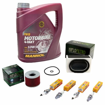 ÖL 4L Wartungspaket für Kawasaki ZR-7 ZR 7 S 99-04 Luftfilter+Ölfilter+Zündkerze