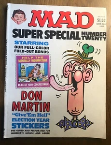 Pegatinas faltantes de Don Martin MAD Magazine Super Special #20 de otra manera en muy buena condición - Imagen 1 de 4