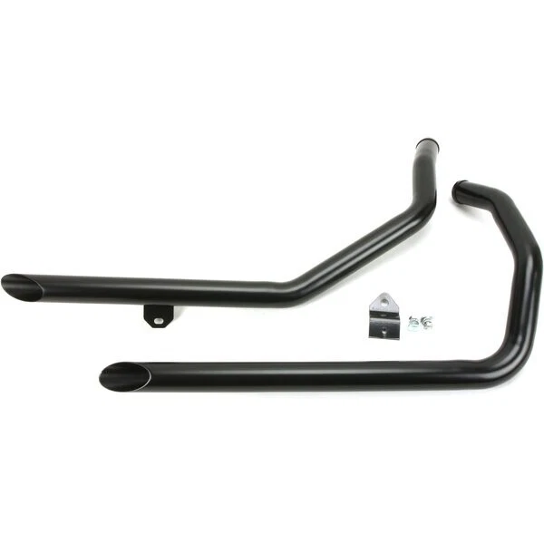 Escape de corte de barra de tubo de arrastre negro de 1 3/4" para 86-03 Harley Sportster XL 90032 Foto 1 de 2