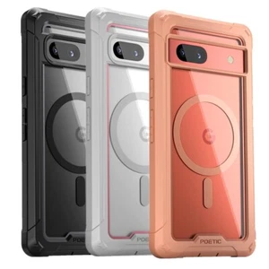 Funda Para Google Pixel 7A | Poética Compatible con MagSafe Híbrido Transparente - Imagen 1 de 19
