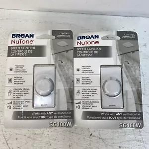 Lot of 2 - NEW Broan NuTone Speed Control SC100W Exhaust Vent Fan Dial Control - Picture 1 of 2
