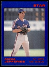 1989 Star Gregg Jefferies Blue  Gregg Jefferies #7 New York Mets