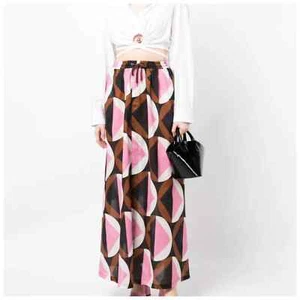 Cynthia Rowley Women's Geo High Low Cotton Voile Skirt Sz XS Pink NWT 325 - Picture 1 of 4