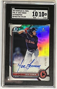 2022 Bowman Chrome JOSE FERMIN 1st Bowman Refractor Auto SGC 10 / 10 #d 479/499 