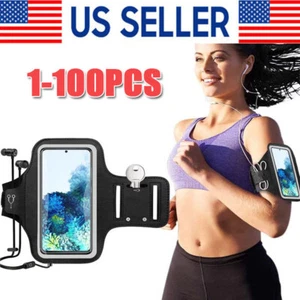 Waterproof Armband Case Sports Running Exercise Arm Band Phone Holder KeyBag LOT - Picture 1 of 23