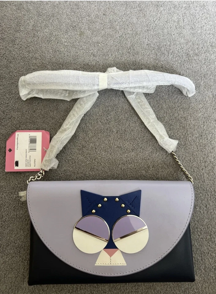 NWT Kate Spade Spademals Smitten Kitten Chain Wallet Crossbody - Image 1 of 1