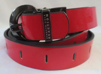Cinto casual reversível feminino REACTION KENNETH COLE vermelho/preto XL 42-44 - Imagem 1 de 4