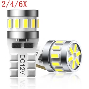 2/4/6X T10 168 194 LED License Plate Light Bulbs 6500K Bright White Error Free - Picture 1 of 27