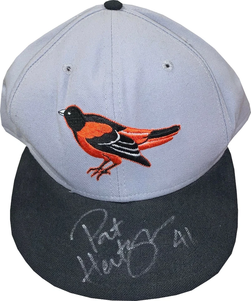 Gorra de Lana Pat Hentgen Firmada Orioles Auténtica MLB New Era Modelo Pro #41- JSA Foto 1 de 1