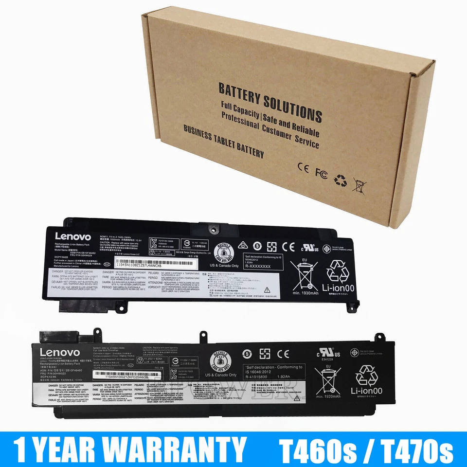 Batería nueva OEM para Lenovo Thinkpad T460s T470s 01AV405 00HW022 00HW023 00HW024 Foto 1 de 1