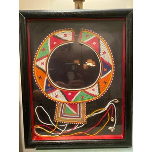 Maasai Ceremonial Beaded Necklace African Wedding Multi Color Tribal Neck Collar - Picture 1 of 7