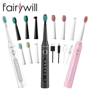 Official Fairywill Sonicare Electric Toothbrush Rechargeable 5 Modes USB Charger - Picture 1 of 13