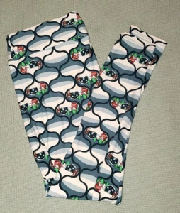 NEW Lularoe TC2 Leggings Christmas Holiday Santa Deer Winter Stripes Geometric - Picture 1 of 6