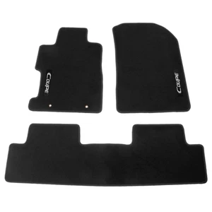 For 06-11 Honda Civic Black Floor Mat Car Carpet Nylon Front Rear 3PCS w/ Coupe - Picture 1 of 3