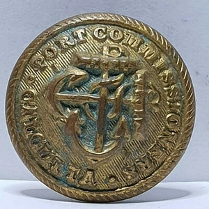 Hafenkommissare von Kalkutta 21 mm kolonial viktorianischer Knopf von Harnack & Co - Bild 1 von 2