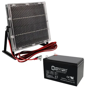 Mighty Max 12V 15AH NB SLA Battery Replaces UPS Power Backup + 12V Solar Panel - Picture 1 of 6