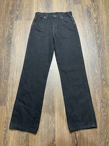Wrangler Jeans Boys 14 Black Cowboy Cut Adjustable Waist Western Denim - Picture 1 of 11
