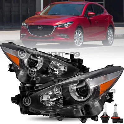 Juego de 3 faros halógenos para Mazda 2017-2018 lado conductor y pasajero Foto 1 de 4