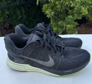 Women's Nike Lunarlon With Dynamic Support Black and Green Size 8.5 - Picture 1 of 12