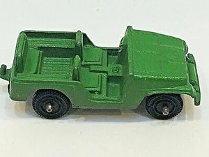 Vintage Tootsie Toy Military JEEP Green Diecast Toy 2" Long USA - Picture 1 of 5