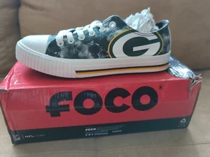 FOCO Green Bay Packers Women's Tie Dye Canvas Gym Shoes Size 7 Football NIB - Picture 1 of 13