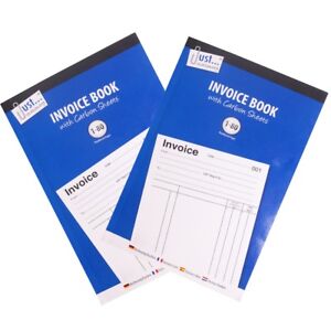 2x FULL SIZE A5 INVOICE ORDER BOOKS Carbon Copy Business VAT Receipt Cash Pad