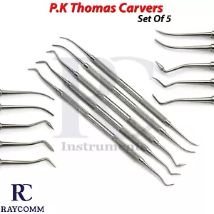 Juego de 5 instrumentos de talla de cera de laboratorio de modelado dental PK Thomas Carvers - Imagen 1 de 8