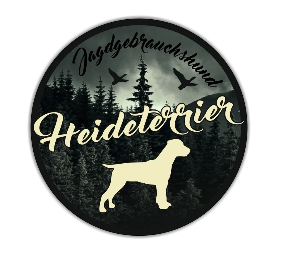 A_JGH Auto Aufkleber HEIDETERRIER Jagd Terrier Hundeaufkleber Hunde SIVIWONDER - Bild 1 von 1