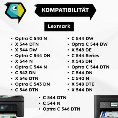 Toner kompatibel zu Lexmark C540H1KG Toner Optra C 540 N X 544 DTN X 544 DW - Bild 1 von 4