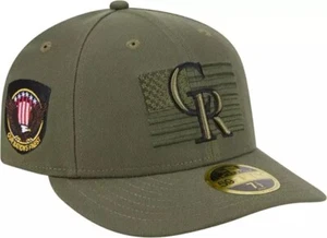 New Era Colorado Rockies 2023 Armed Forces Day Green 59FIFTY Low Profile 7 1/2 - Picture 1 of 7