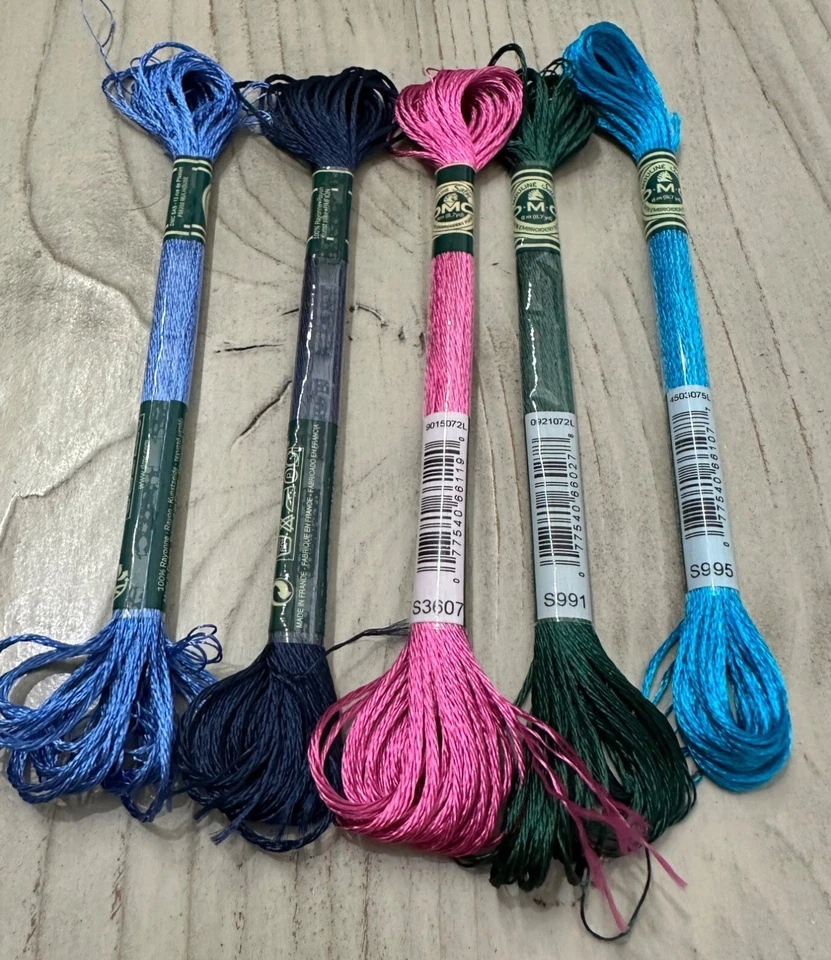 DMC Satin Embroidery Floss S991 Dark Aquamarine 8.7 Yards per Skein