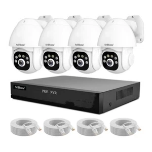 Kit Videosorveglianza SriHome NVR 5MP 4CH PoE Telecamere IP HD da Esterno - Picture 1 of 15
