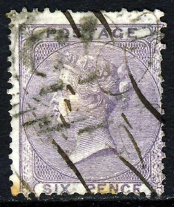 GB QV 1856 6d. Placa lila 1 emblemas marca de agua SG 70e (Especificación J70[3]) VFU - Imagen 1 de 2