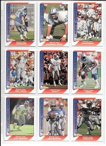 Chris Spielman Detriot Lions plus 8 more Lions 1991 football card lot - Picture 1 of 1