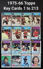 1975-76 Topps Hockey, U-Pick 1 to 213.  Key Cards. Cards Range from Mid To High.