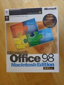 Microsoft Office 98 Gold Macintosh Edition (New! Factory sealed retail box)