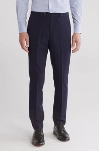 Pantalones de vestir Victor Emmanuel Nordstrom azul Victor Emmanuel talla 34 x 32 nuevos con etiquetas - Imagen 1 de 6