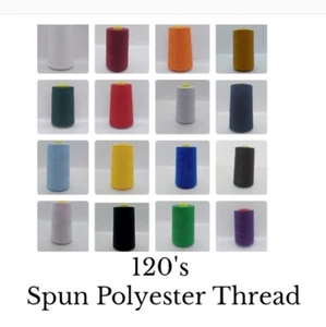 120's Sew/Overlocking Thread Spun Polyester, 5000yds Per Cone,2,4,10 cones - Picture 1 of 17