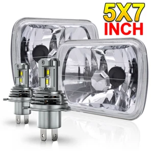 2Pcs 5x7" 7x6" LED High Low Beam Headlights For Ford E 150 E 250 E-350 Econoline - Afbeelding 1 van 12