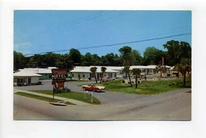 Holly Hill FL Volusia County, postal de colección, Nite Camp Motel, coche convertible - Imagen 1 de 2