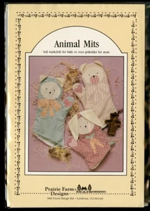 Prairie Farm Designs ANIMAL MITS Soft Washcloth / Oven Mitt Craft Sewing Pattern - Picture 1 of 2