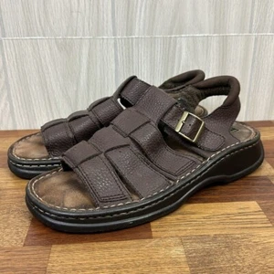 Route 66 Herren Sandalen 11 Braun Grob Fischer Plateau Lug 90s Y2k Vintage - Bild 1 von 10