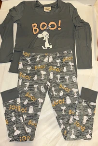 Munki Munki Boo Pajama Long Sleeves Jogger Pants 2-Pcs Halloween w Tags S and M - Foto 1 di 6
