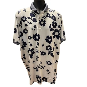 Greyson Taglia XL Bianco Blu Navy Floreale Polo Golf Shirt Monarch Beach DIFETTI - Foto 1 di 8