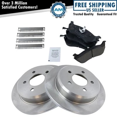Rear Ceramic Brake Pads & Rotors Kit for 96-02 Crown Victoria Town Car - Image 1 of 4