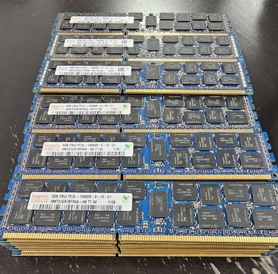 Lot of 51 - SK Hynix 8GB 2Rx4 PC3L-10600R Server Ram Memory 408GB FREE SHIPPING! - Image 1 of 4
