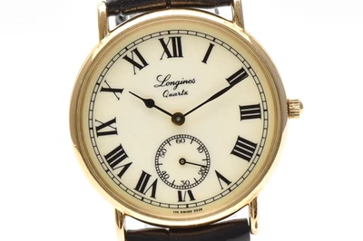 [EXC+5] Reloj Longines Charleston L176.2 32 mm esfera romana pequeño segundo cuarzo para hombre Foto 1 de 4