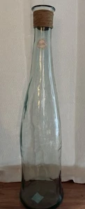 RIESIGE Vidrios San Miguel Recyclingglas Bodenvase Jute 31" hoch getönt klar - Bild 1 von 8
