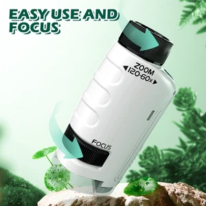 60-120X Mini Miniscope for Kids with LED Lights, Kids, Perfect Science Gift - Picture 1 of 8